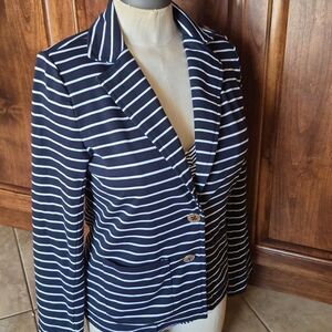 Nautica Jeans Stripe Two Button Blazer/ Jacket